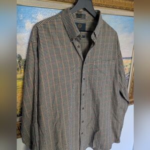 Viyella Brown Plaid Wool Flannel